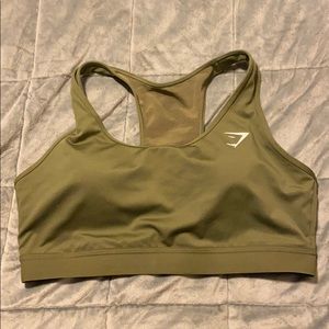Green Gymshark sports bra.
